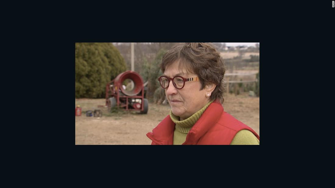She made a promise to her husband to keep their tree farm going