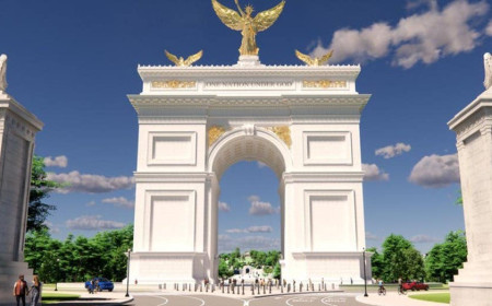 Trump says new arch will also deploy drones, position snipers and store ammo